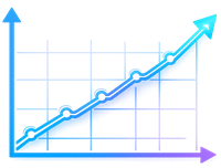 Rising Line Chart Graphic